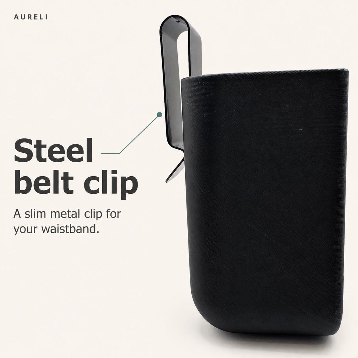 Integrated steel belt clip