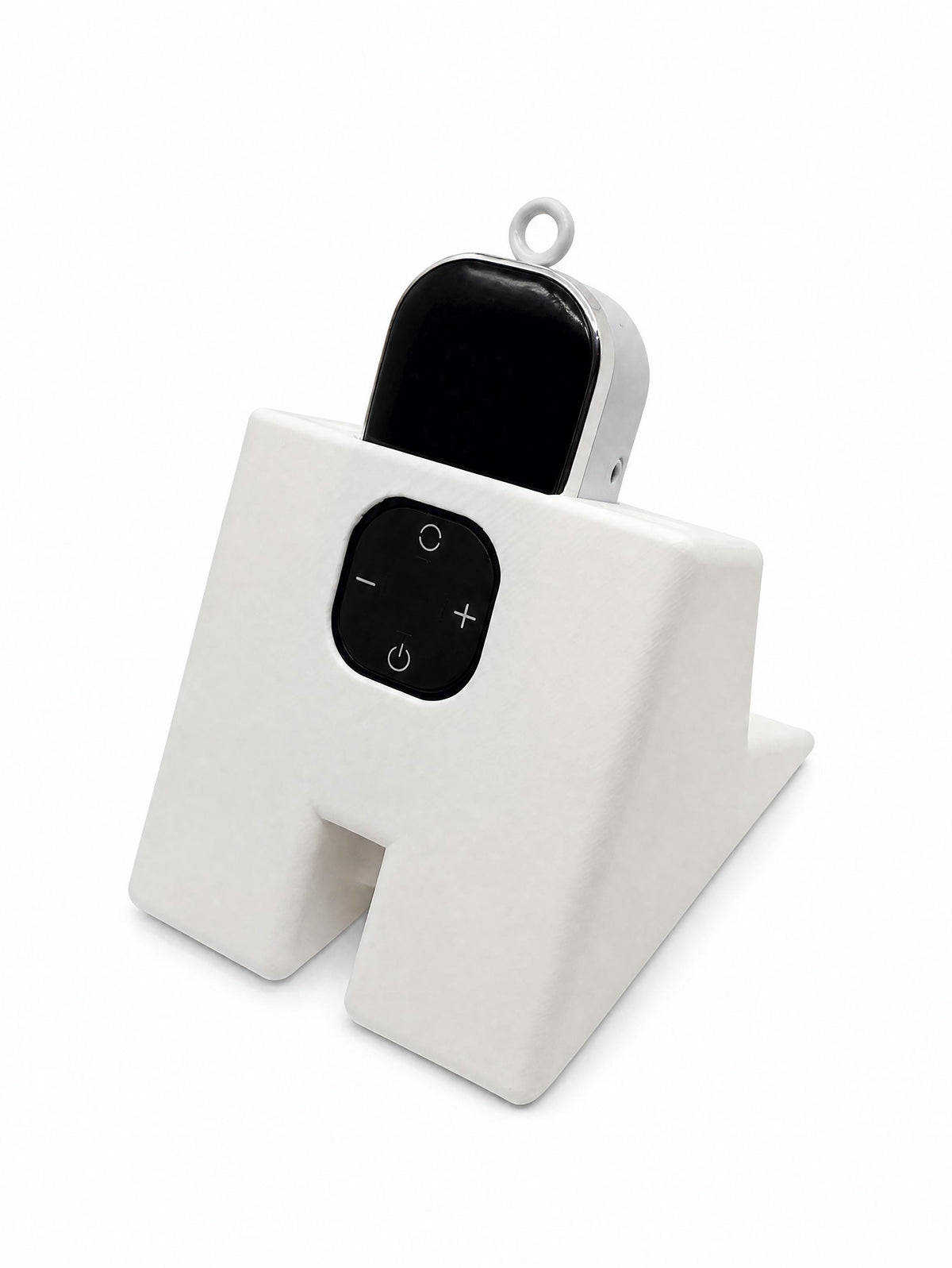 Pump installed in white stand; pump not included