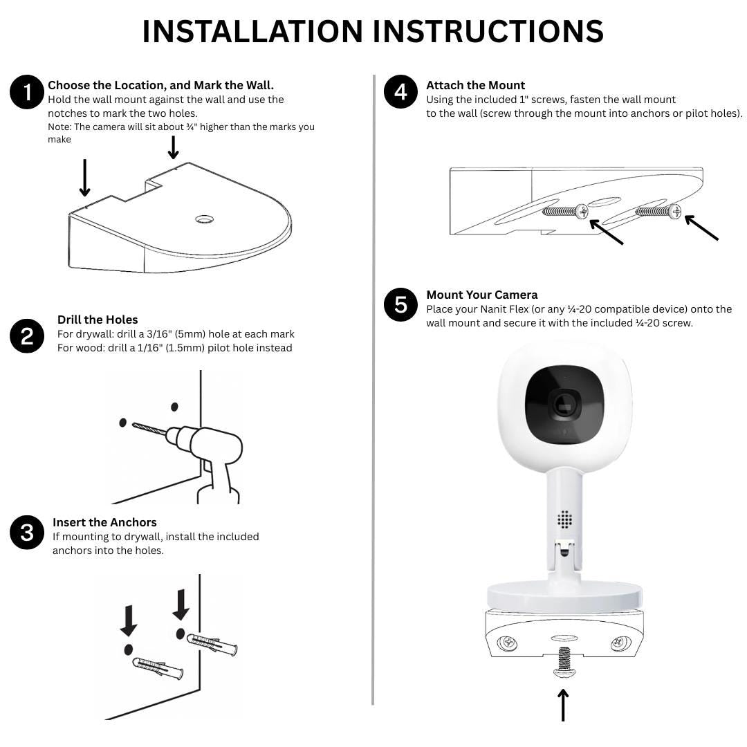 Wall Mount Compatible with Nanit Flex Stand - image 6