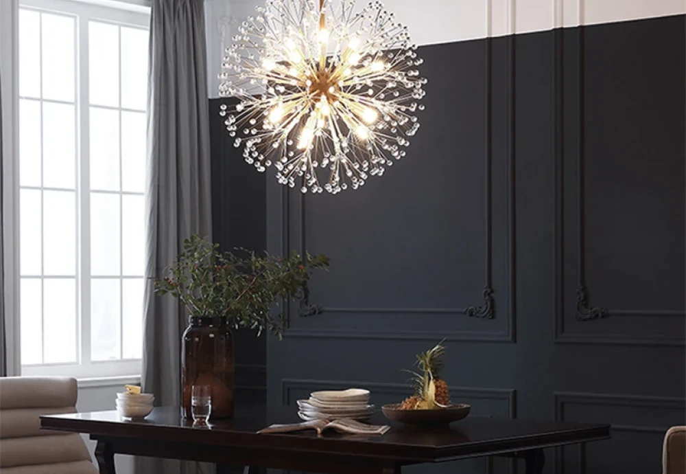 crystal globe chandelier light