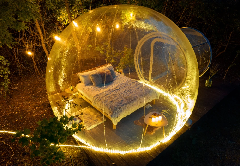 outside bubble tent